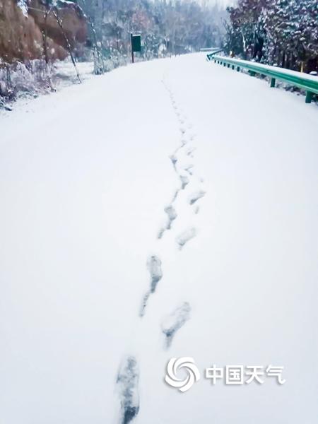 西安白鹿原迎降雪 一片银装素裹