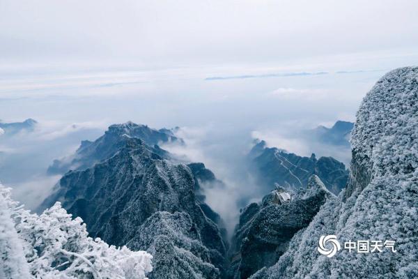 张家界：天门山雾凇云海闹新年-图片频道-中国天气网