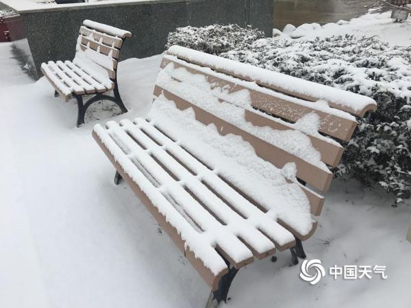 陕西蒲城迎猪年首场降雪