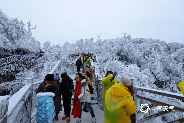 张家界：天门山雾凇云海闹新年-图片频道-中国天气网