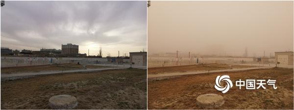 新疆和田沙尘弥漫