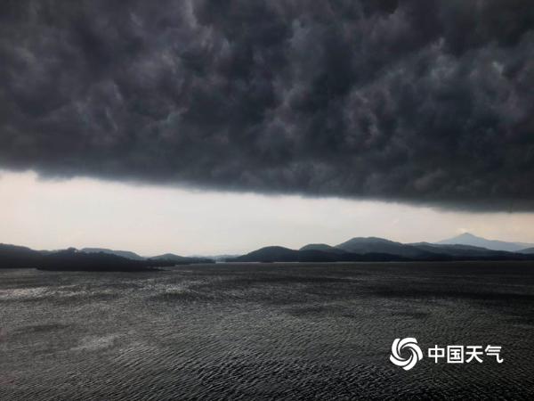 暴雨前夕 广东高州“黑云压顶”犹如科幻大片