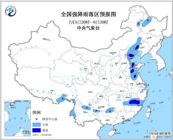 暴雨蓝色预警：江西福建等14省区市有大到暴雨
