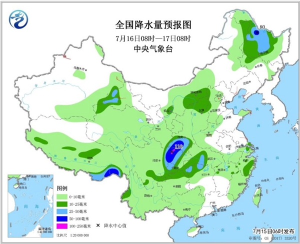 南方强降雨落区将北抬 东北华北雷雨频繁