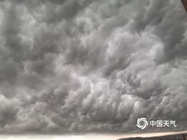 黑云压城城欲摧 乌兰察布惊现壮观积雨云