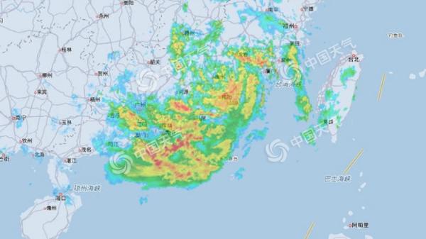 台风“白鹿“上岸后横行广东 雨影响超越登陆地点