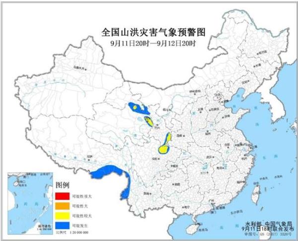 山洪灾害气象预警 四川甘肃青海发生山洪灾害可能性较大