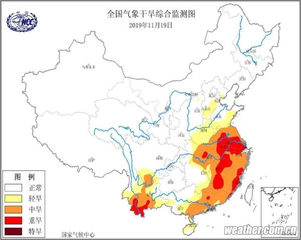 长江中下游等地仍有大范围气象干旱 周日起小雨润旱区