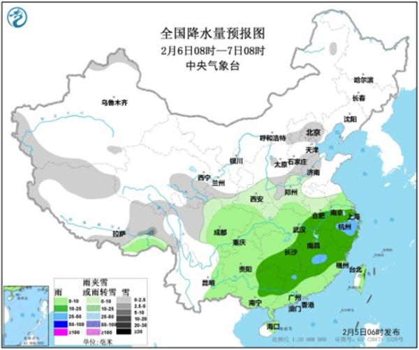 今明两天南方降雨明显 华北黄淮等地有降雪