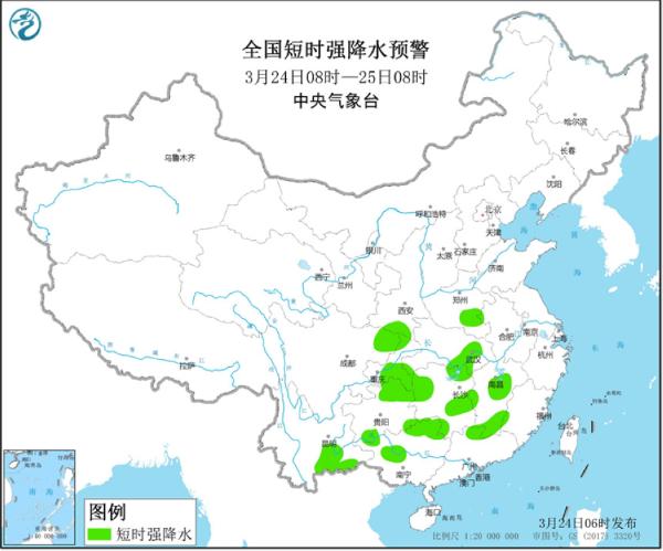 强对流天气蓝色预警 云南四川安徽等5省市区有雷暴大风或冰雹