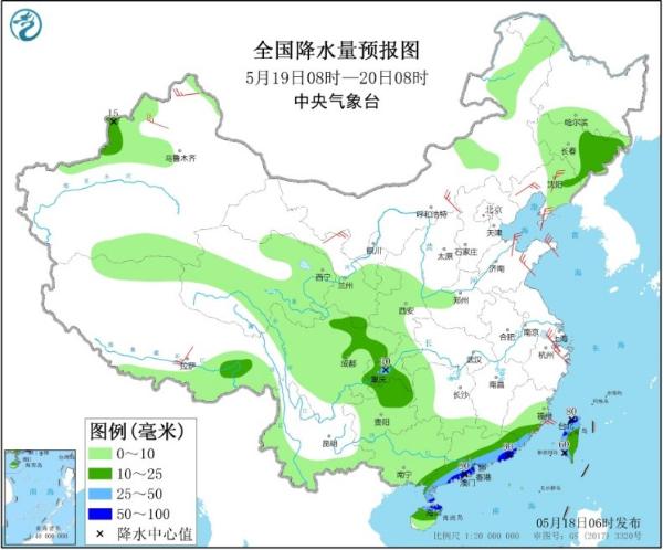 强降水集中发力东北华南 北方仍有大风沙尘
