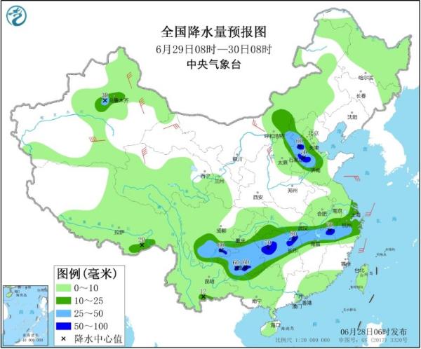 暴雨侵袭苏皖鄂湘4省 华南等地高温持续