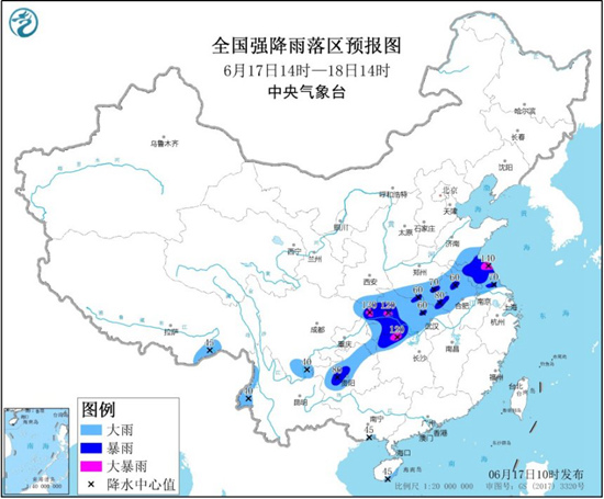 暴雨黄色预警！重庆湖北湖南江苏等地局地有大暴雨