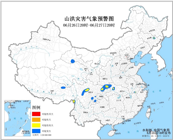 吉林安徽湖北四川重庆等地发生山洪灾害的可能性较大