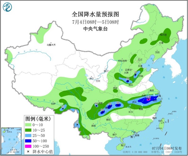 西南地区至长江中下游雨势增强 江南华南继续“焖蒸”