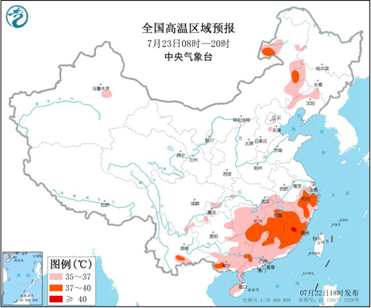 高温黄色预警：浙江福建江西等地最高气温超37℃