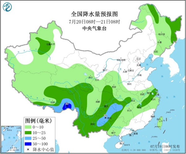 江淮江南等地雨势仍强 华南高温“持久战”还在继续