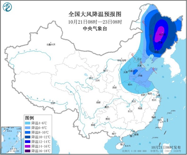 东北雨雪中冬意显 南方大部气温将创新低