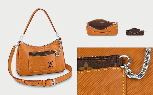 LV新热款「二合一小包包」两款背带+老花小袋，手机皮夹同步装！买这咖抵三个包！