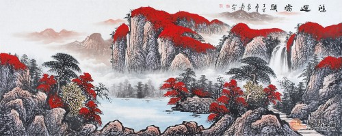 当代国画风水画画家蒋伟---国画风水画系列欣赏