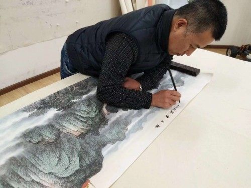 易从网签约画家王宁，山水国画艺术漫谈