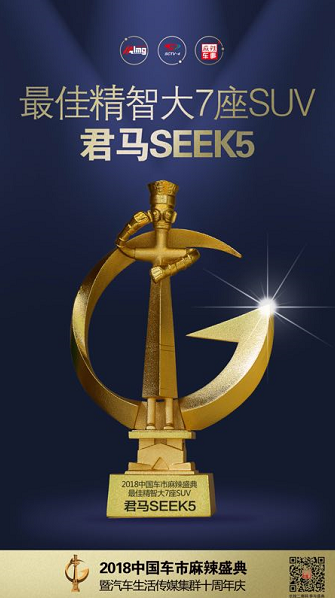 消费者点赞君马SEEK 5 上市15天销量订单即破万