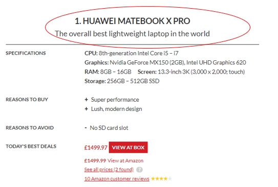 权威外媒T3：新的黄金标准，华为MateBook X Pro评为最佳轻薄本