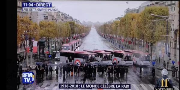 一战停战100周年，宇通客车载60多国领导人参加法国纪念仪式