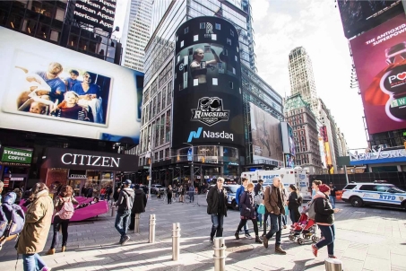 中国网红运动社交体验中心Ringside 惊艳亮相纽约时代广场