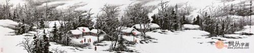 青年实力派山水画家吴大恺，纯净而温情的雪景山水画欣赏
