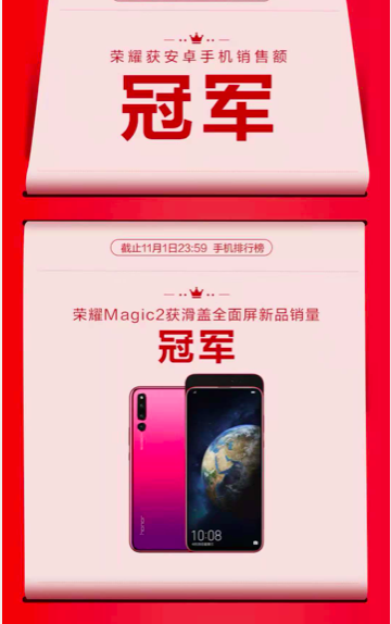 荣耀Magic2预售火爆，获得滑盖全面屏新品销量冠军