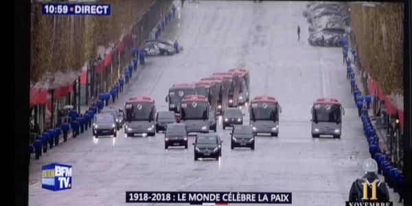 一战停战100周年，宇通客车载60多国领导人参加法国纪念仪式