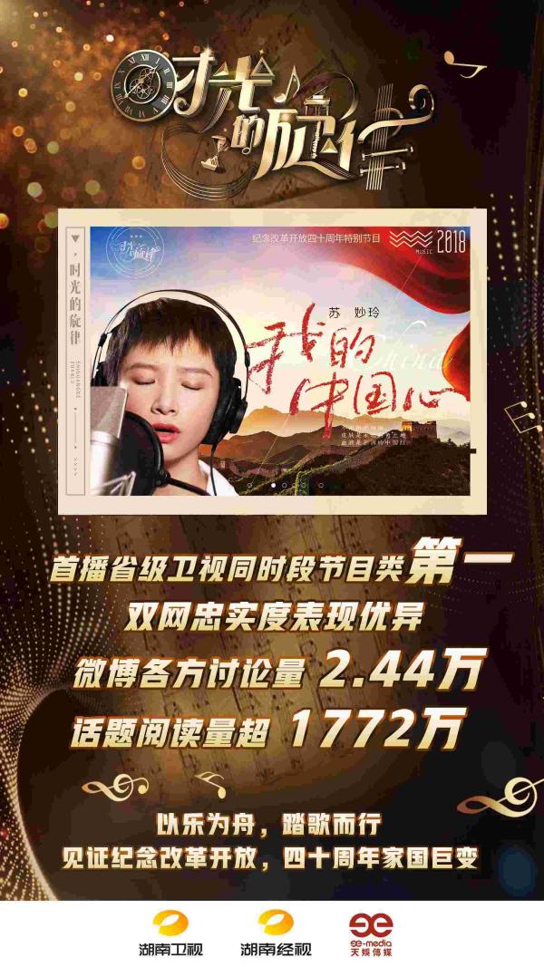苏妙玲翻唱《我的中国心》 唱出年轻人希望与责任