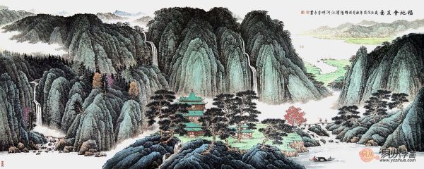 家里客厅挂什么风水好？易从网名人山水旺财家居是首选！