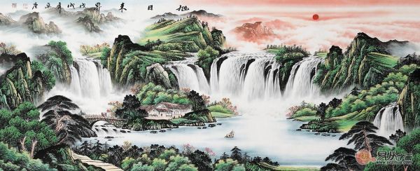 家里客厅挂什么风水好？易从网名人山水旺财家居是首选！