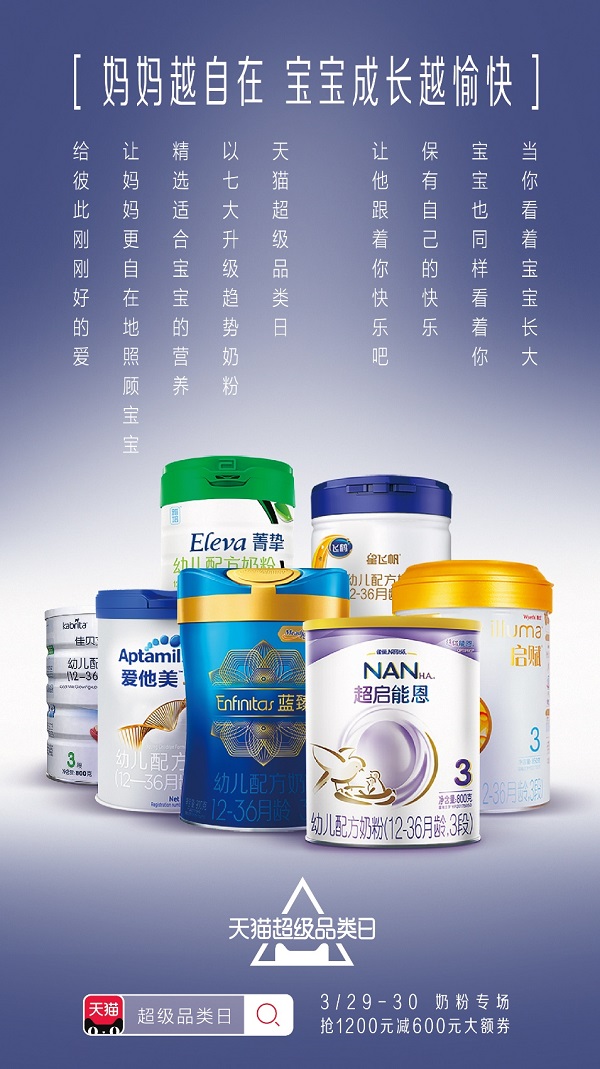 天猫超级品类日实现奶粉原产地溯源，安心入口每一滴奶