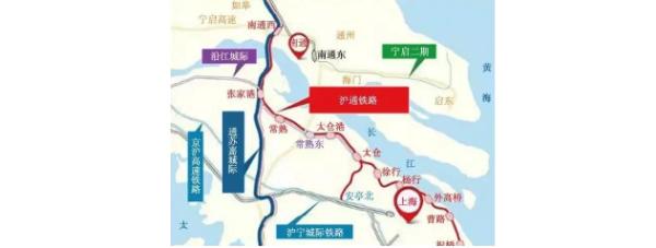 随着北沿江铁路,宁启铁路二期,沪通铁路的不断建成,沪崇启铁路的获建