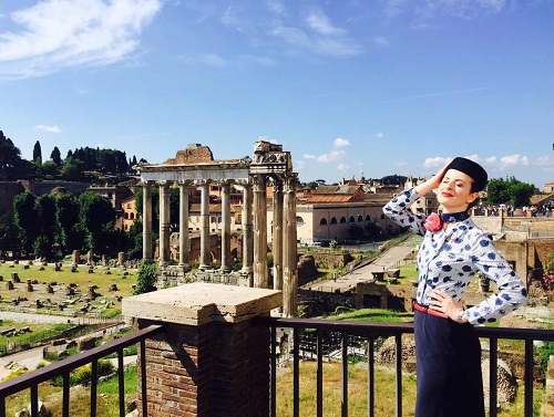 东航上海—罗马航线8周年启用新型A350-900 打造“一带一路”文化交融之旅