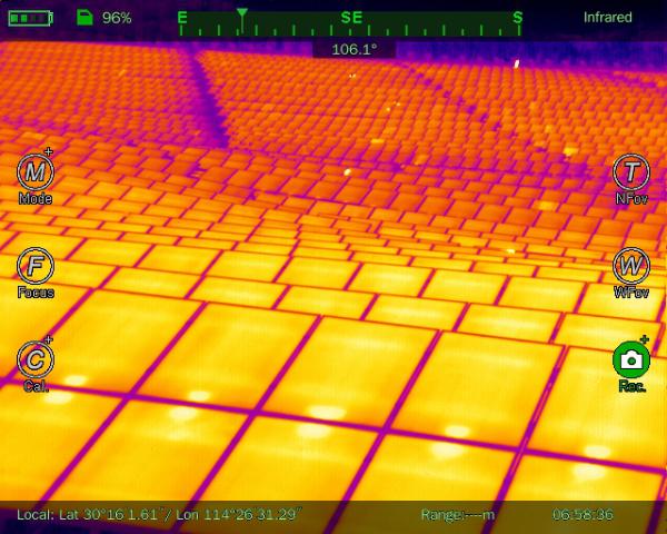 红外相机云台+普宙工业无人机在电力巡检领域的燃烧过程