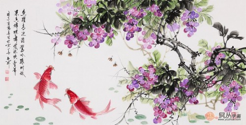 客厅挂国画什么好？易从网精选的五款花鸟国画，经典