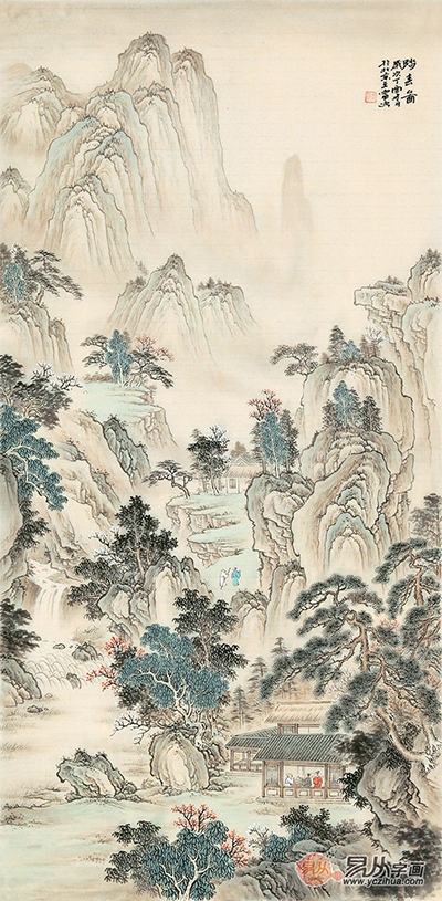 画家王宁临古仿古山水画作品赏析