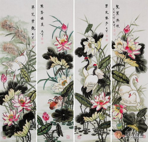 客厅挂国画什么好？易从网精选的五款花鸟国画，经典