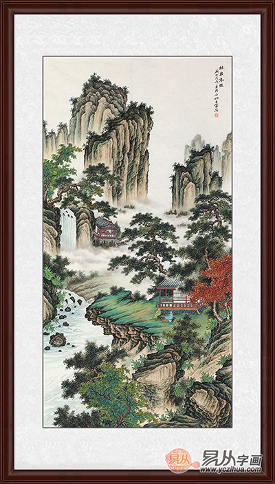 当代实力派画家王宁青绿山水画代表作赏析
