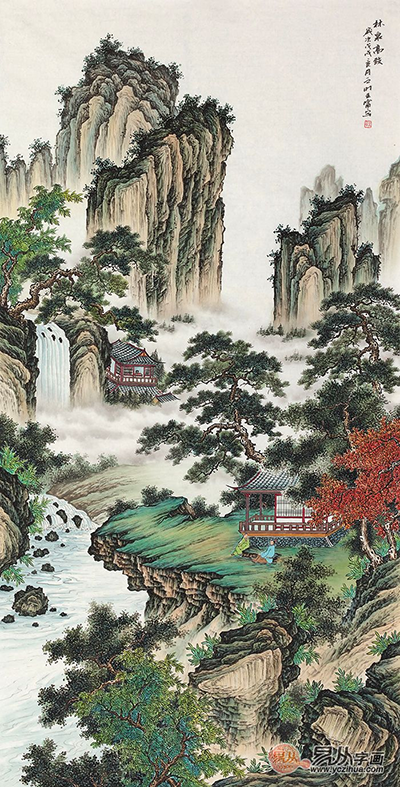 当代实力派画家王宁青绿山水画代表作赏析