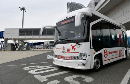 “中国制造”无人驾驶客车首次驶入日本，开启“智慧机场”服务