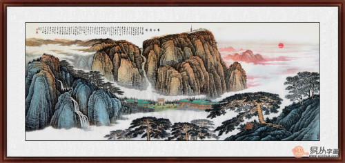 中式客厅装饰画推荐 山水国画显千年文化底蕴