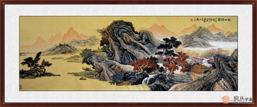 中式客厅装饰画推荐 山水国画显千年文化底蕴