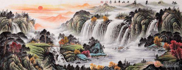 宋唐家居装饰画欣赏，带你感受山水画意境之美
