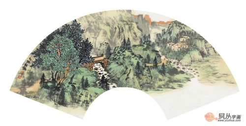 王宁扇面山水画赏析 | 唯美养心，装饰收藏皆宜