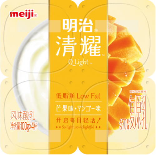 “明治清耀低脂肪酸奶”系列新品上市通知